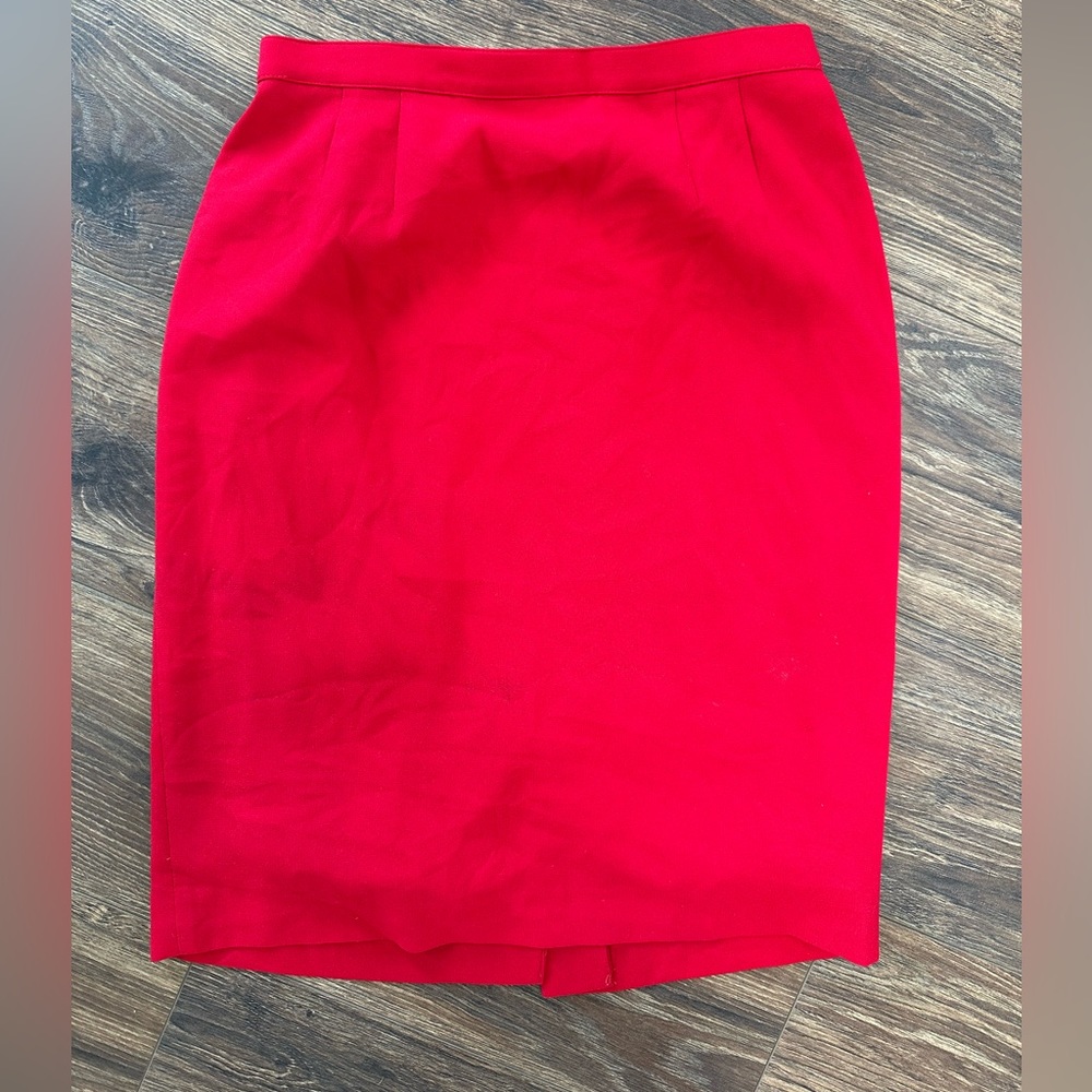 Vintage Kasper red Pencil skirt size 8P